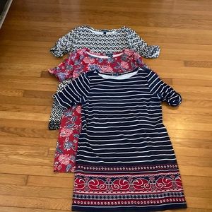 LOT OF 3 KAREN SCOTT SPORT DRESSES SIZE L AND XL